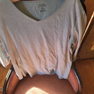 Chico's Soft Green V-Neck Blouse